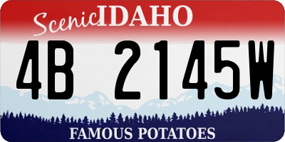 ID license plate 4B2145W