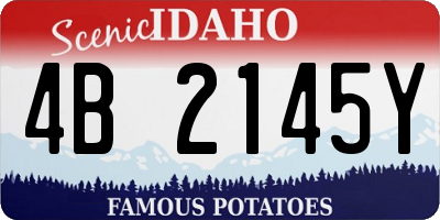 ID license plate 4B2145Y