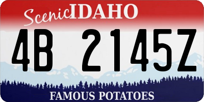 ID license plate 4B2145Z