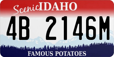 ID license plate 4B2146M