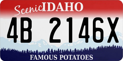 ID license plate 4B2146X