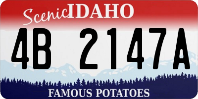 ID license plate 4B2147A