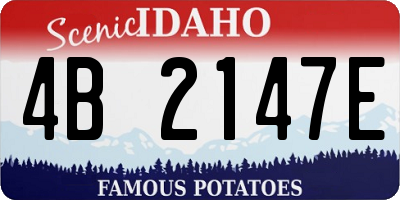 ID license plate 4B2147E