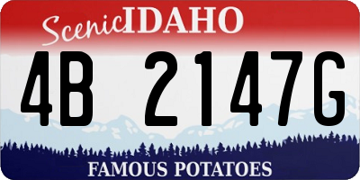 ID license plate 4B2147G