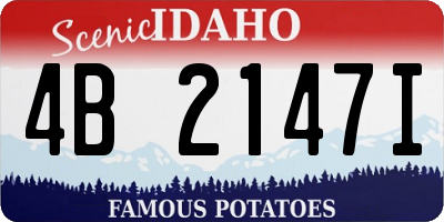 ID license plate 4B2147I