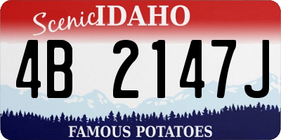 ID license plate 4B2147J