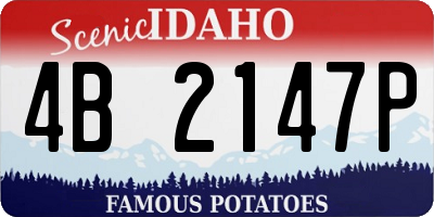 ID license plate 4B2147P