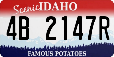 ID license plate 4B2147R