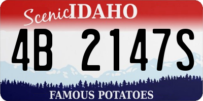 ID license plate 4B2147S