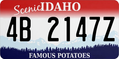 ID license plate 4B2147Z