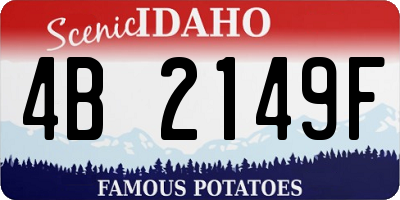 ID license plate 4B2149F