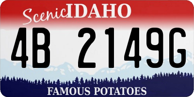 ID license plate 4B2149G