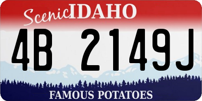 ID license plate 4B2149J