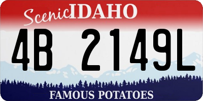 ID license plate 4B2149L