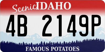 ID license plate 4B2149P