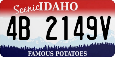 ID license plate 4B2149V