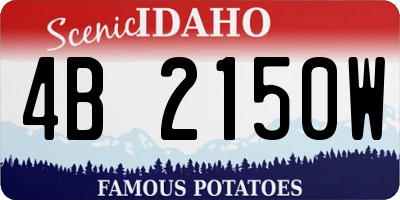 ID license plate 4B2150W