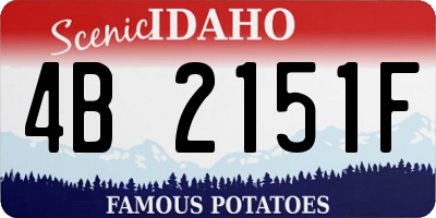 ID license plate 4B2151F