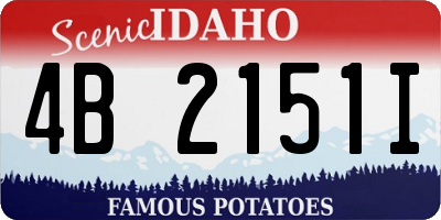 ID license plate 4B2151I