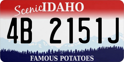ID license plate 4B2151J