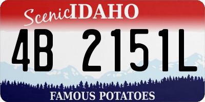 ID license plate 4B2151L