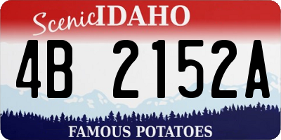 ID license plate 4B2152A