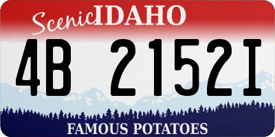 ID license plate 4B2152I
