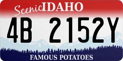 ID license plate 4B2152Y
