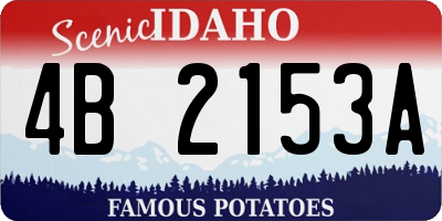 ID license plate 4B2153A