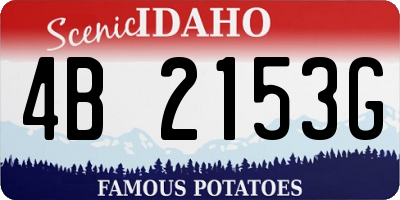ID license plate 4B2153G