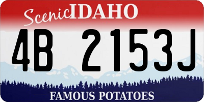 ID license plate 4B2153J