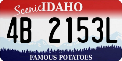 ID license plate 4B2153L