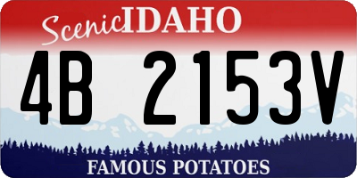 ID license plate 4B2153V