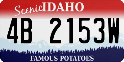 ID license plate 4B2153W