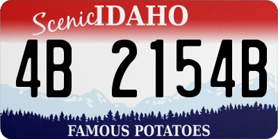 ID license plate 4B2154B