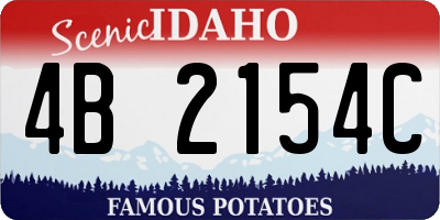 ID license plate 4B2154C
