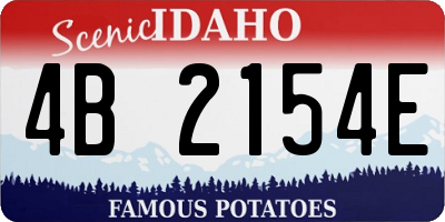 ID license plate 4B2154E