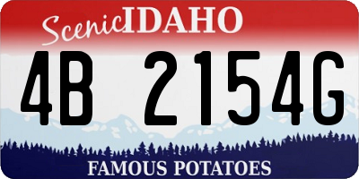 ID license plate 4B2154G