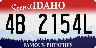 ID license plate 4B2154L