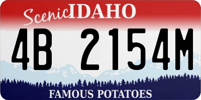 ID license plate 4B2154M