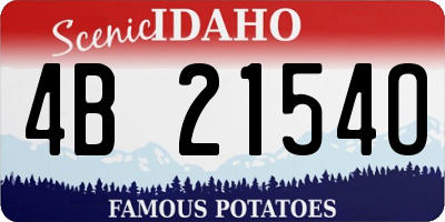 ID license plate 4B2154O