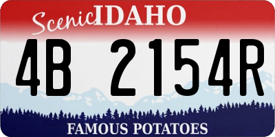 ID license plate 4B2154R