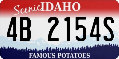 ID license plate 4B2154S
