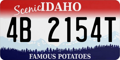 ID license plate 4B2154T