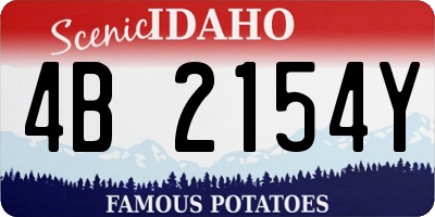 ID license plate 4B2154Y