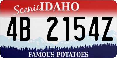 ID license plate 4B2154Z