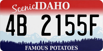 ID license plate 4B2155F