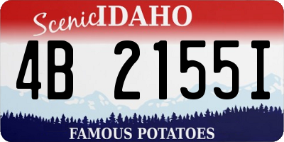 ID license plate 4B2155I