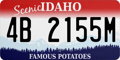 ID license plate 4B2155M