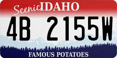 ID license plate 4B2155W